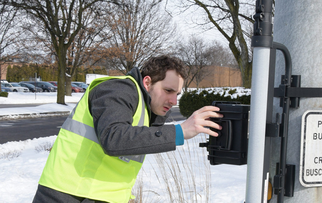 Traffic Camera Setup in Snow