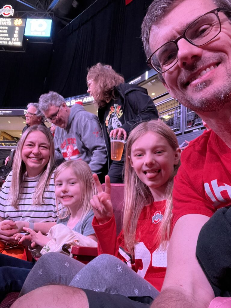 Andy Nixon Buckeye Game with Family