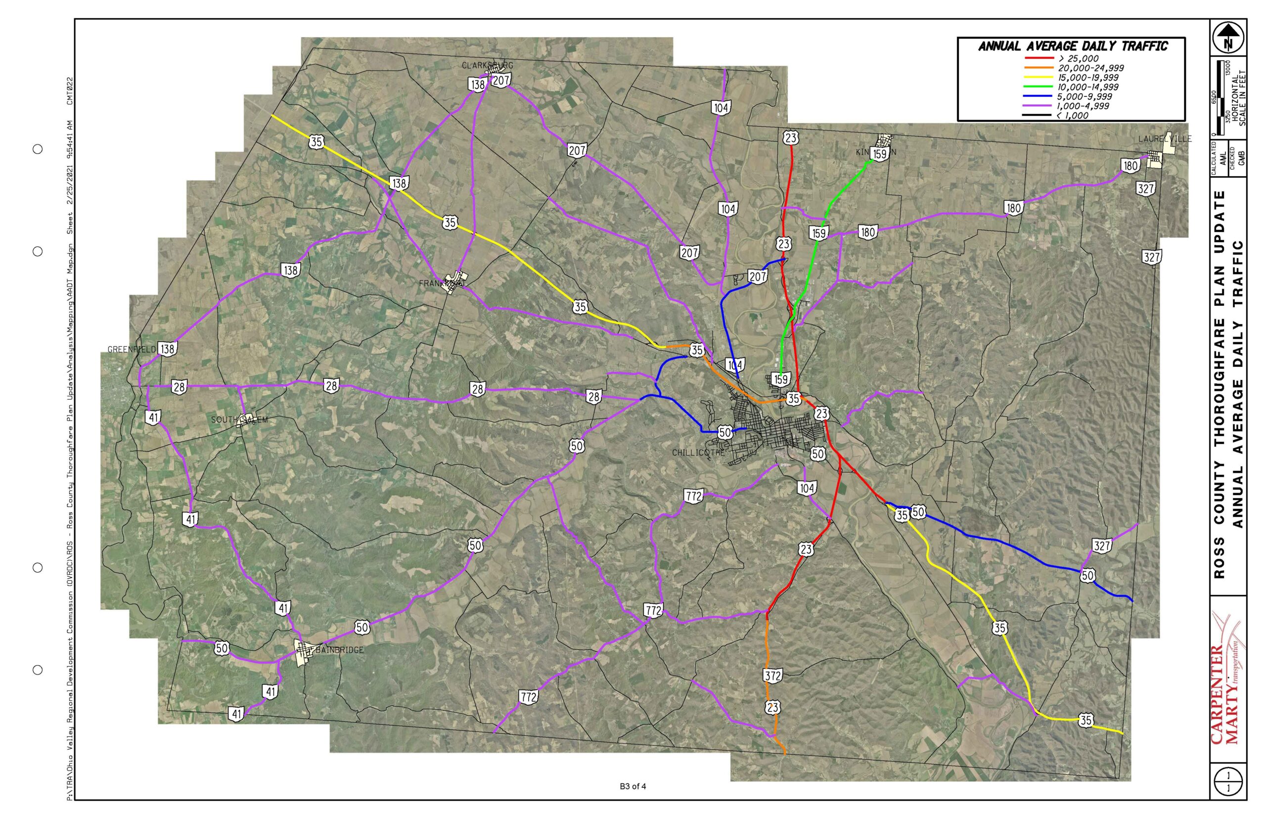 Appendix B - Ross County Thoroughfare Plan Update Annual Average Daily Traffic